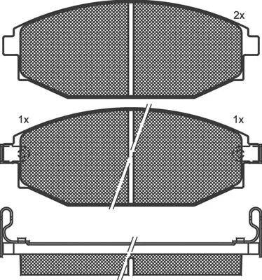 Kit de plaquettes de frein, frein à disque Technika 01563