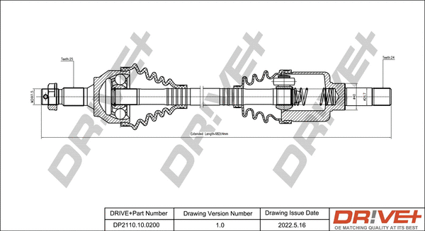 Arbre de transmission Dr!ve+ DP2110.10.0200