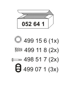 Kit d'assemblage, silencieux ERNST 052641