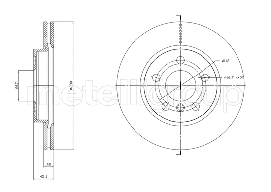 Disque de frein TRUSTING DF1770