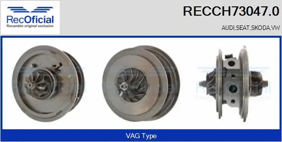 Groupe carter, turbocompresseur RECOFICIAL RECCH73047.0