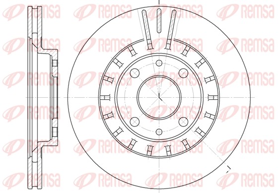 Disque de frein REMSA 6828.10