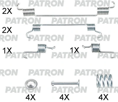 Kit d'accessoires, mâchoire de frein PATRON PSRK0249