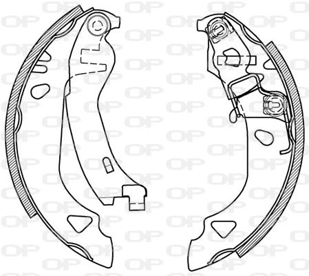 Jeu de mâchoires de frein OPEN PARTS BSA2131.00