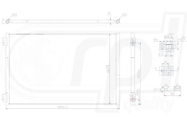 Condenseur, climatisation RPL QUALITY APCDJG5022
