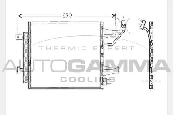 Condenseur, climatisation AUTOGAMMA 104459