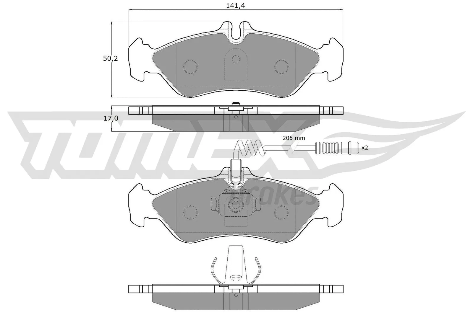 Kit de plaquettes de frein, frein à disque TOMEX Brakes TX 11-501