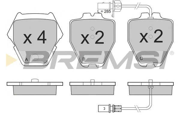 Kit de plaquettes de frein, frein à disque BREMSI BP3151