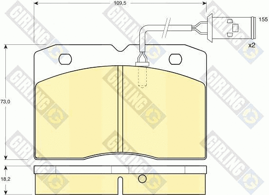 Kit de plaquettes de frein, frein à disque GIRLING 6104789