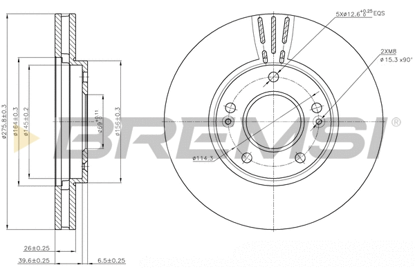 Disque de frein BREMSI CD7786V