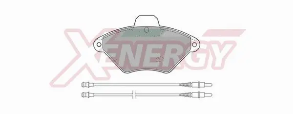 Kit de plaquettes de frein, frein à disque AP XENERGY X40504