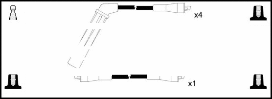 Kit de câbles d'allumage LEMARK HOES596