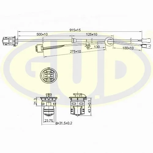 Capteur, vitesse de roue G.U.D. GABS01014