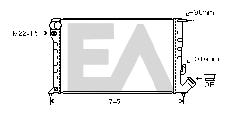 Radiateur, refroidissement du moteur EACLIMA 31R10087