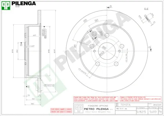 Disque de frein PILENGA 5493