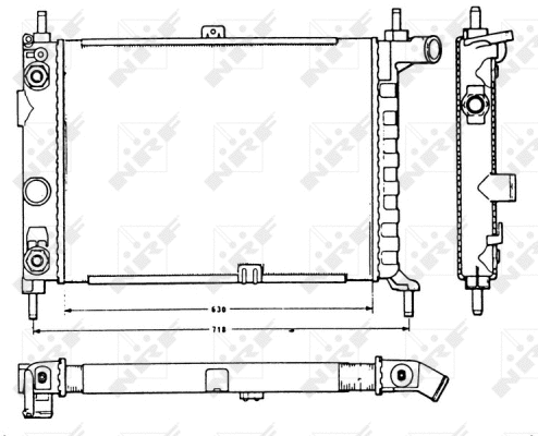 Radiateur, refroidissement du moteur NRF 58721