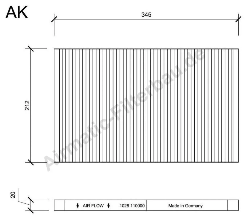 Filtre, air de l'habitacle AIRMATIC Filterbau IF1028
