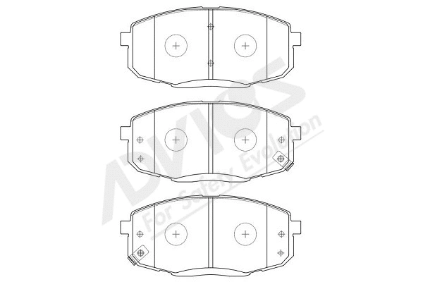 Kit de plaquettes de frein, frein à disque ADVICS-SEA R1N011Y