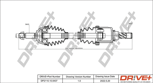 Arbre de transmission Dr!ve+ DP2110.10.0437