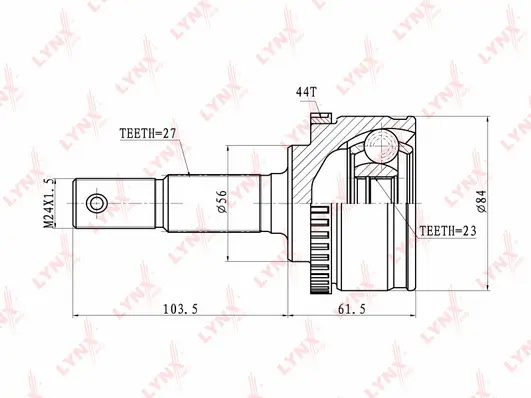 Jeu de joints, arbre de transmission LYNXAUTO CO-5719A