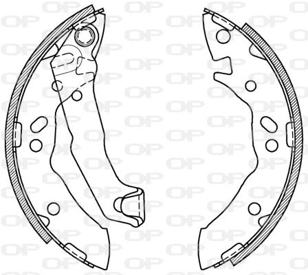 Jeu de mâchoires de frein OPEN PARTS BSA2056.00