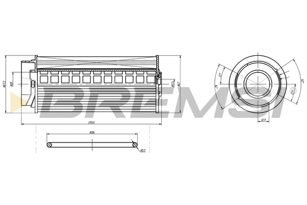 Filtre à carburant BREMSI FE0365