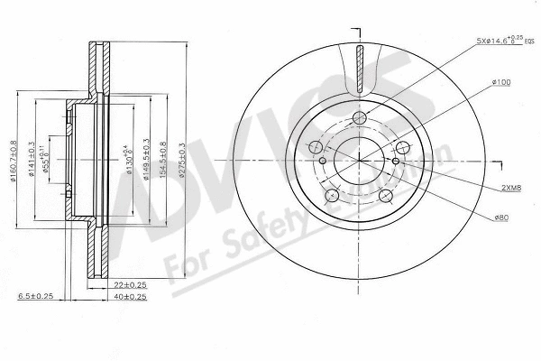 Disque de frein ADVICS-SEA A6F253