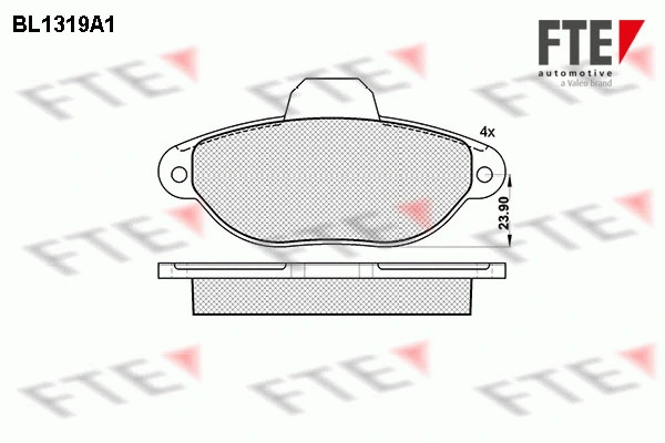 Kit de plaquettes de frein, frein à disque FTE 9010106