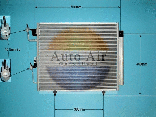 Condenseur, climatisation AUTO AIR GLOUCESTER 16-1059