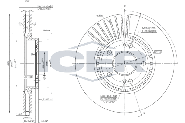 Disque de frein ICER 78BD0586-2
