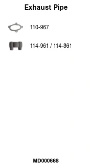 Tuyau d'échappement FA1 MD000668