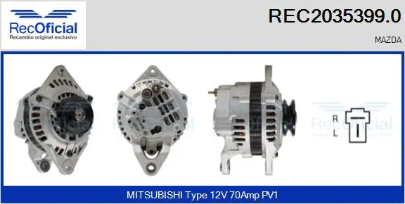Alternateur RECOFICIAL REC2035399.0