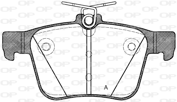 Kit de plaquettes de frein, frein à disque OPEN PARTS BPA1516.10