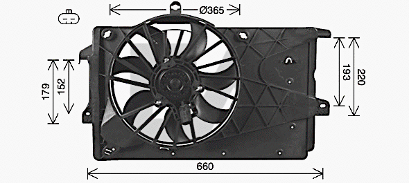 Ventilateur, refroidissement du moteur EACLIMA 33V54026