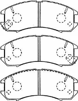 Kit de plaquettes de frein, frein à disque AISIN E1N035