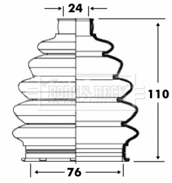 Jeu de joints-soufflets, arbre de commande BORG & BECK BCB6081