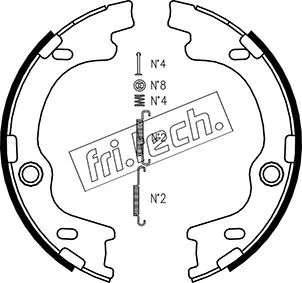 Jeu de mâchoires de frein, frein de stationnement fri.tech. 1046.221K