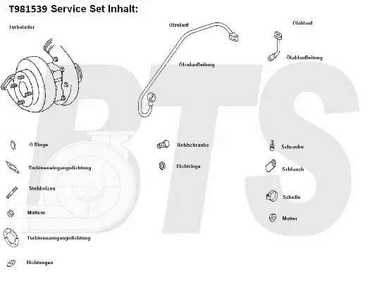 Turbocompresseur, suralimentation BTS Turbo T981539