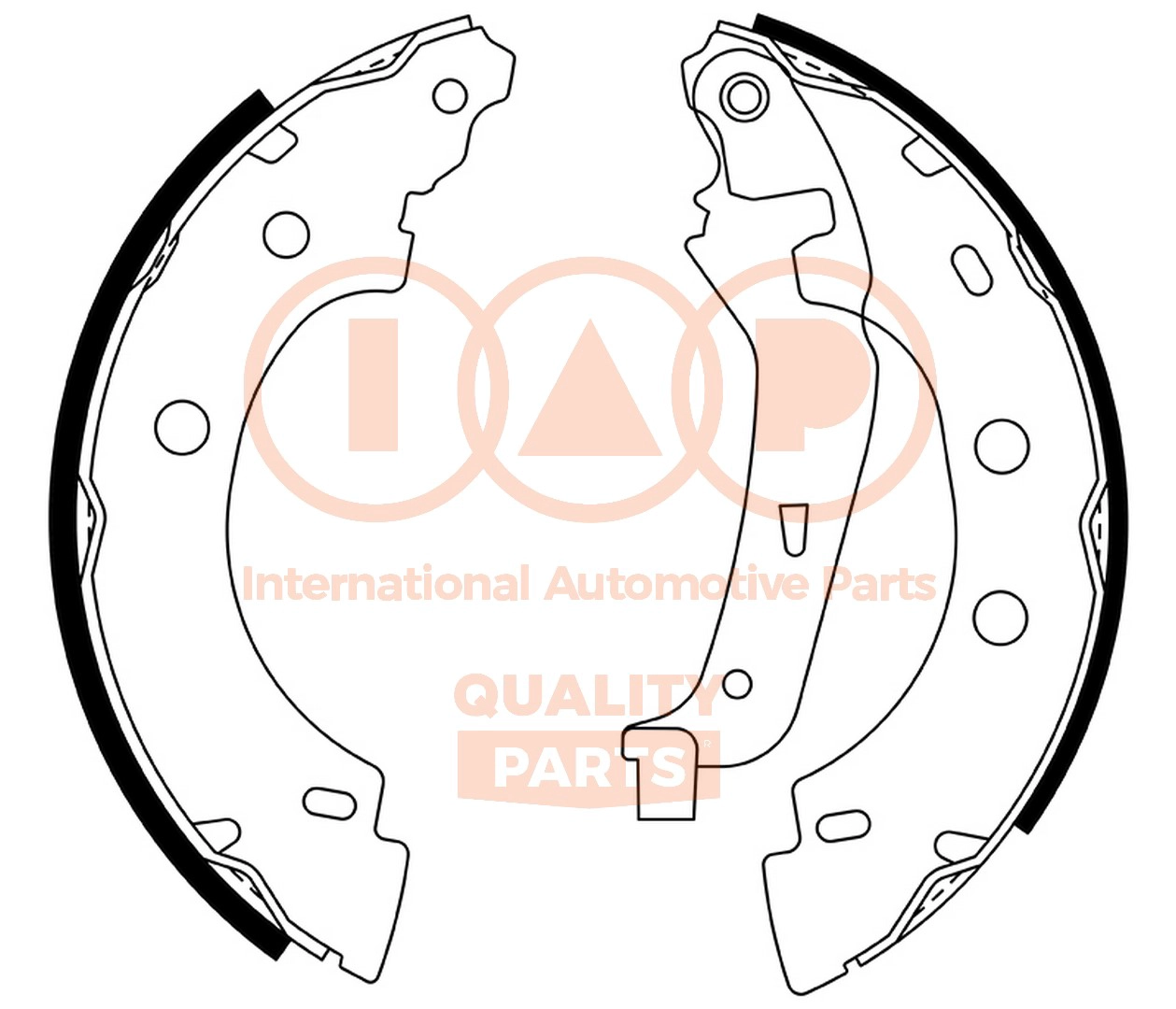 Jeu de mâchoires de frein IAP QUALITY PARTS 705-13160