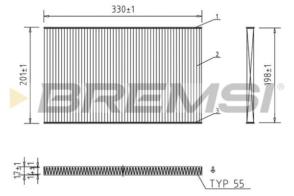 Filtre, air de l'habitacle BREMSI FC1537