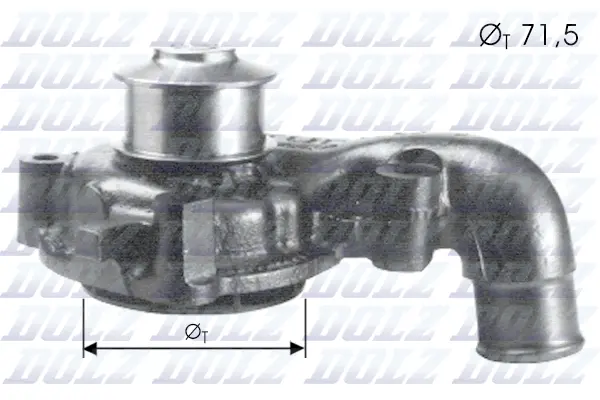 Pompe à eau, refroidissement du moteur DOLZ F165