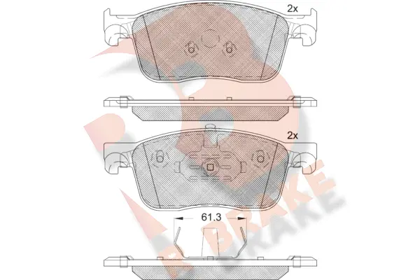 Kit de plaquettes de frein, frein à disque R BRAKE RB2297