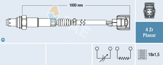 Sonde lambda FAE 77620