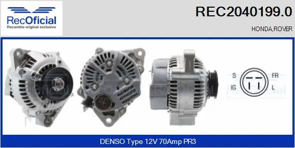 Alternateur RECOFICIAL REC2040199.0