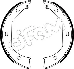 Jeu de mâchoires de frein, frein de stationnement CIFAM 153-017