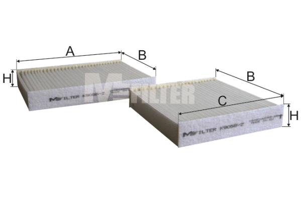 Filtre, air de l'habitacle MFILTER K 9058-2