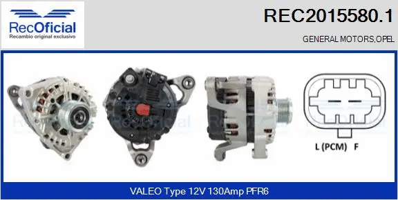 Alternateur RECOFICIAL REC2015580.1