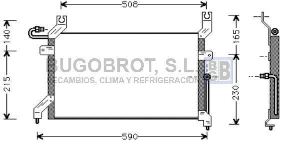 Condenseur, climatisation BUGOBROT 62-SZ5026