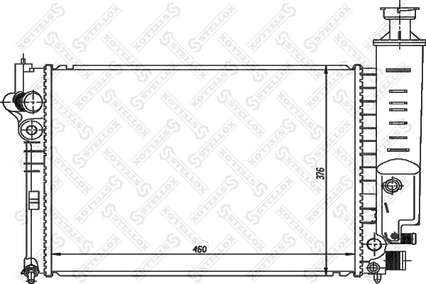Radiateur, refroidissement du moteur STELLOX 10-25104-SX
