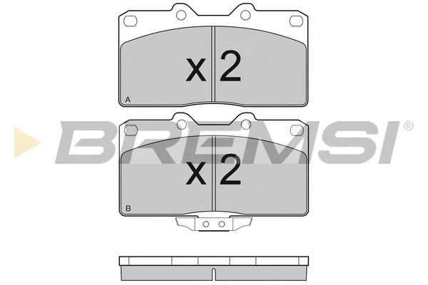 Kit de plaquettes de frein, frein à disque BREMSI BP3128